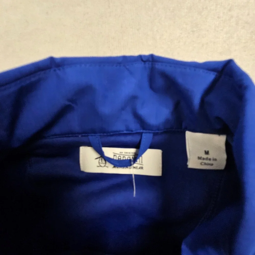 Original Penguin Mens Quilted Vest Surf The Web Blue OGRFF0C90F Size Medium NWT